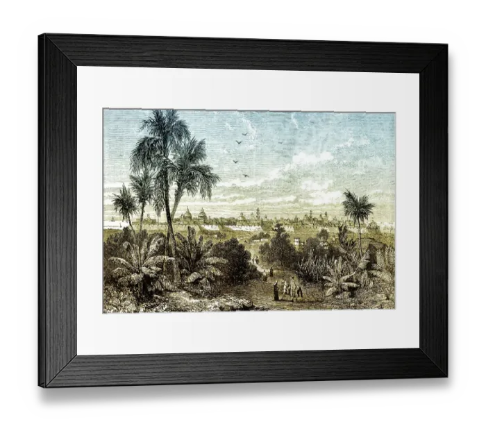Framed Print : Historical drawing, 19th century