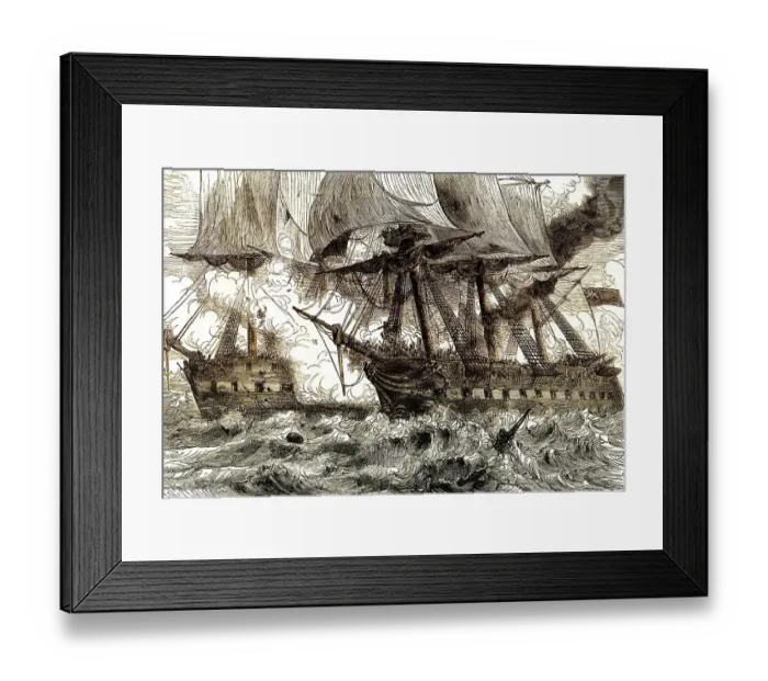 Framed Print : Historical scene, US-American history