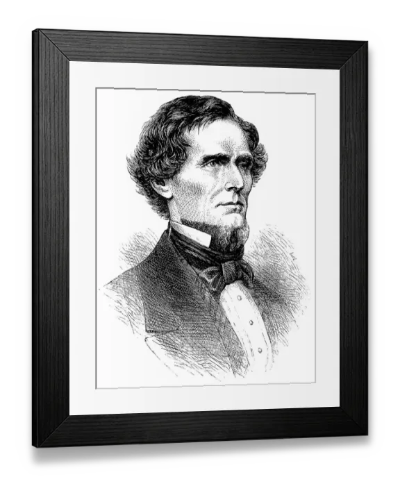 Framed Print : Historical drawing, US-American history