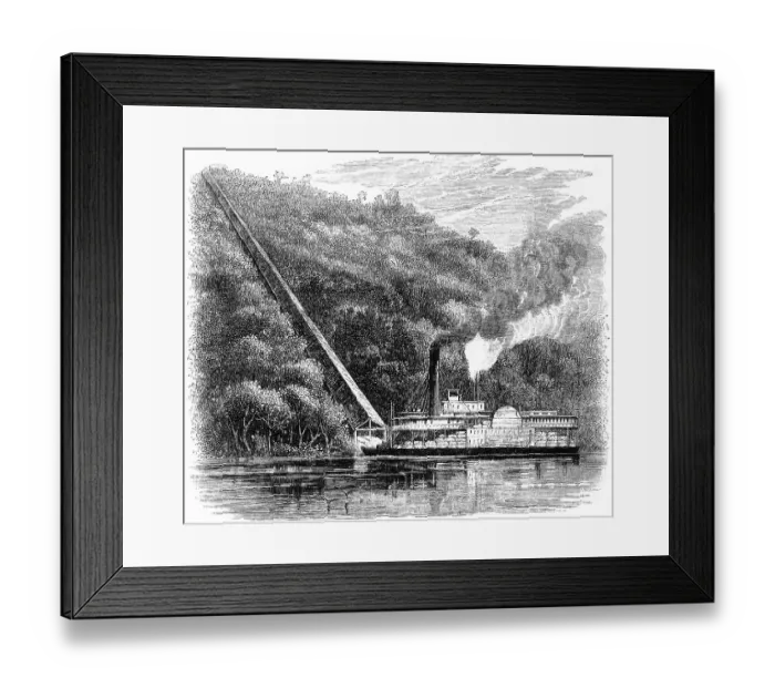 Framed Print : Historical scene, US-American history