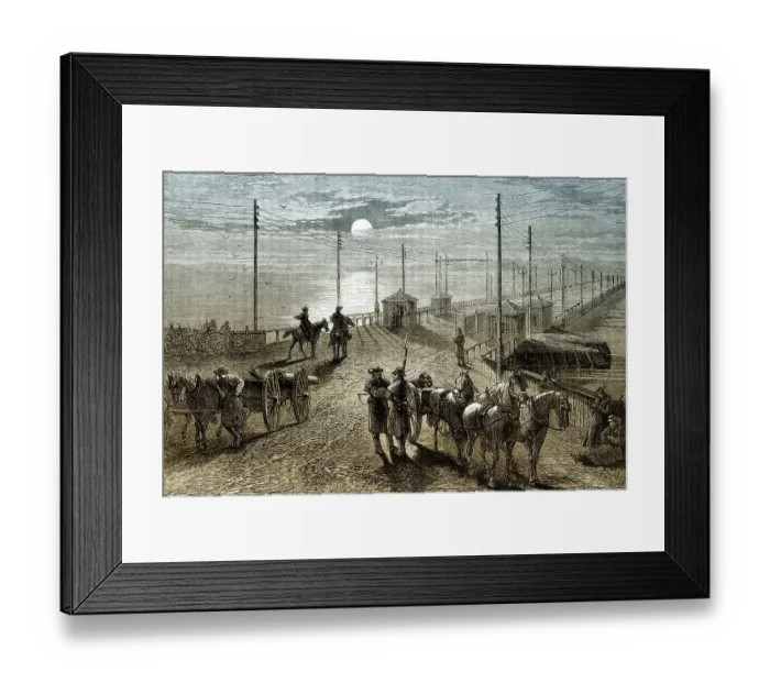 Framed Print : Historical scene, US-American history