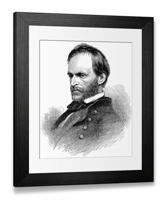 Framed Print : Historical drawing, US-American history Framed Print : Historical drawing, US-American history