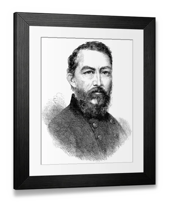 Framed Print : Historical drawing, US-American history Framed Print : Historical drawing, US-American history