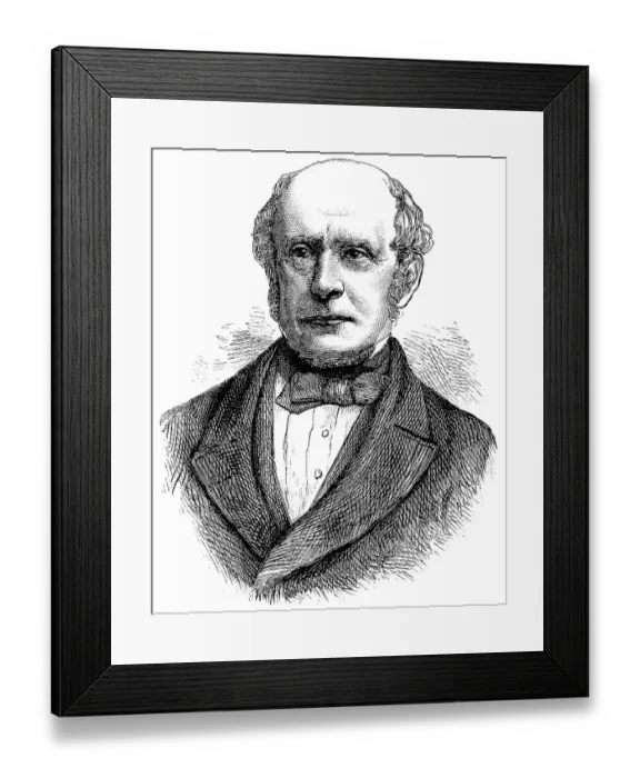 Framed Print : Historical drawing, US-American history Framed Print : Historical drawing, US-American history