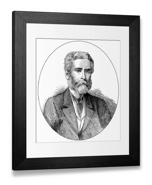 Framed Print : Historical drawing, US-American history Framed Print : Historical drawing, US-American history