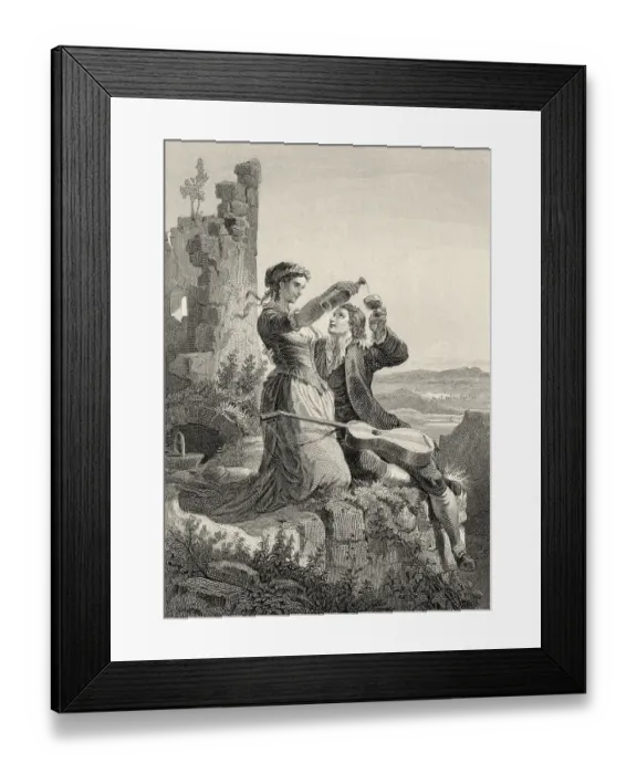 Framed Print : Historic steel engraving by Ferdinand Rothbart Framed Print : Historic steel engraving by Ferdinand Rothbart