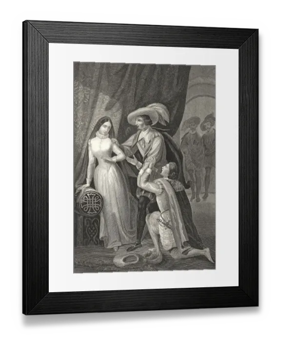 Framed Print : Historic steel engraving, illustration on political and social conflicts at the court of King Philip II Framed Print : Historic steel engraving, illustration on political and social conflicts at the court of King Philip II