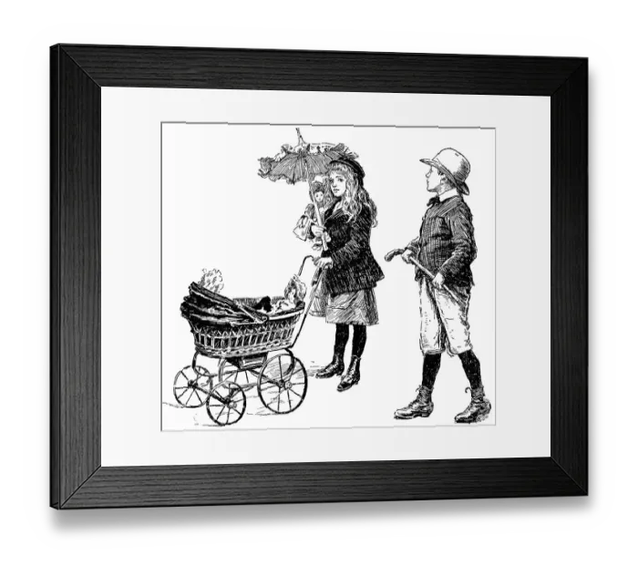 Framed Print : Historical drawing from England