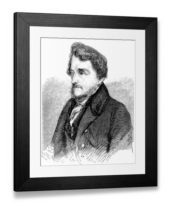 Framed Print : Historic drawing, 19th century