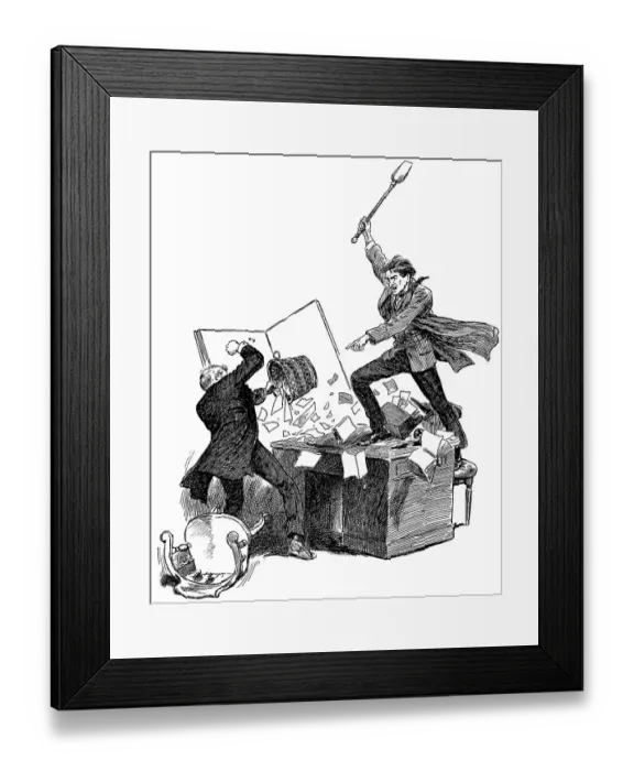 Framed Print : Historical drawing from England