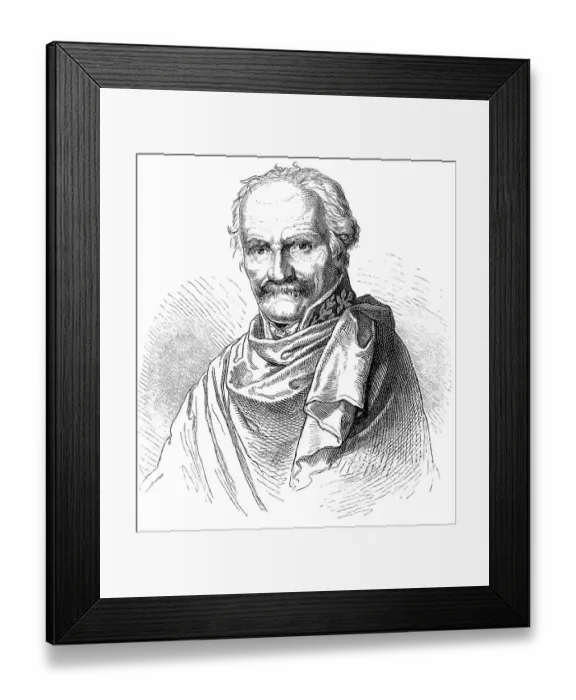 Framed Print : Historical drawing from the 19th century