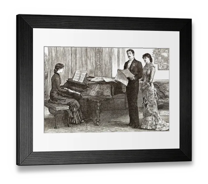 Framed Print : Historical drawing from England