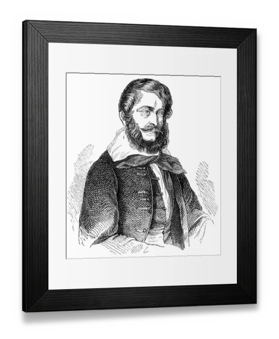 Framed Print : Historical drawing from the 19th century