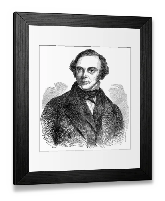 Framed Print : Historical drawing from the 19th century