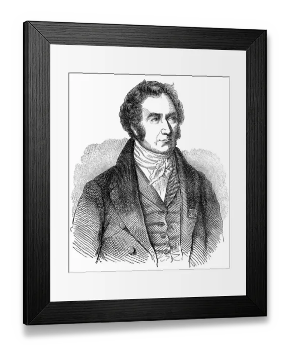 Framed Print : Historical drawing from the 19th century