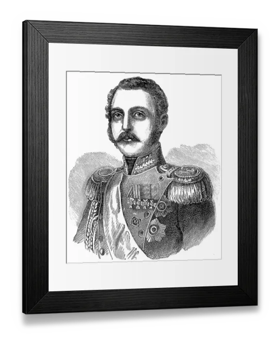 Framed Print : Historical drawing from the 19th century