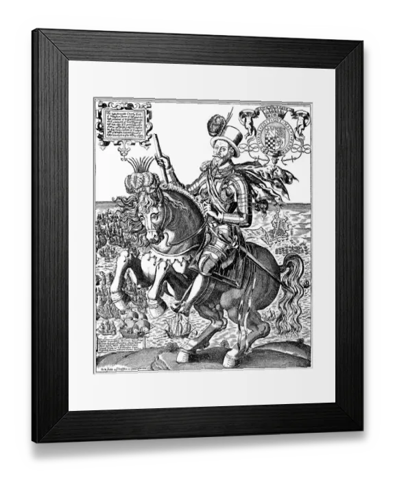 Framed Print : Historic drawing, portrait of Charles Howard Framed Print : Historic drawing, portrait of Charles Howard