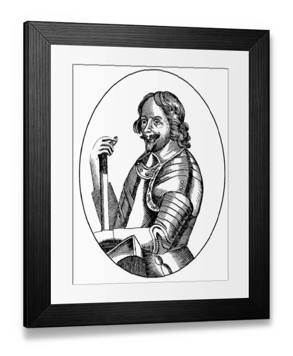 Framed Print : Historic drawing, portrait of Alexander Leslie Framed Print : Historic drawing, portrait of Alexander Leslie