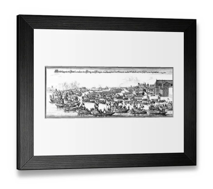 Framed Print : Historical drawing, the reception in London on 23rd August 1662 Framed Print : Historical drawing, the reception in London on 23rd August 1662