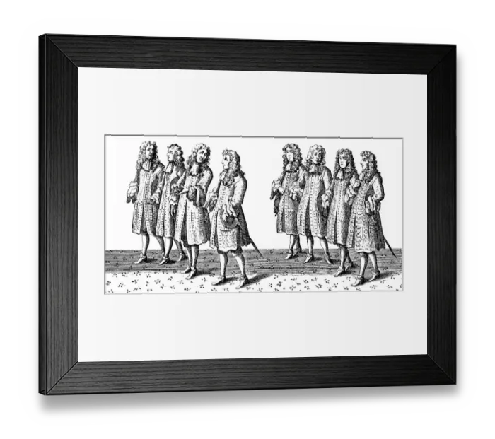 Framed Print : Historic drawing, traditional costumes of the members of the House of Commons in England in the 17th century Framed Print : Historic drawing, traditional costumes of the members of the House of Commons in England in the 17th century