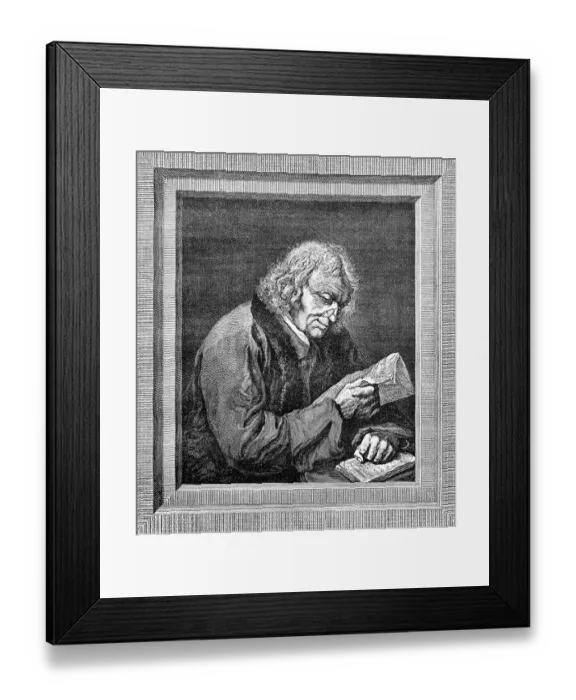 Framed Print : Historic drawing, US-American history