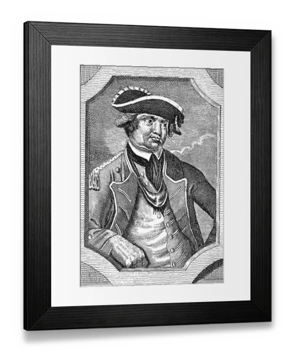 Framed Print : Historic drawing, US-American history