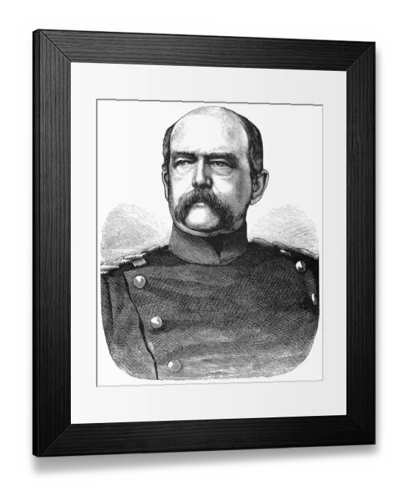 Framed Print : Historical drawing, portrait of Otto Eduard Leopold von Bismarck-Schoenhausen Framed Print : Historical drawing, portrait of Otto Eduard Leopold von Bismarck-Schoenhausen