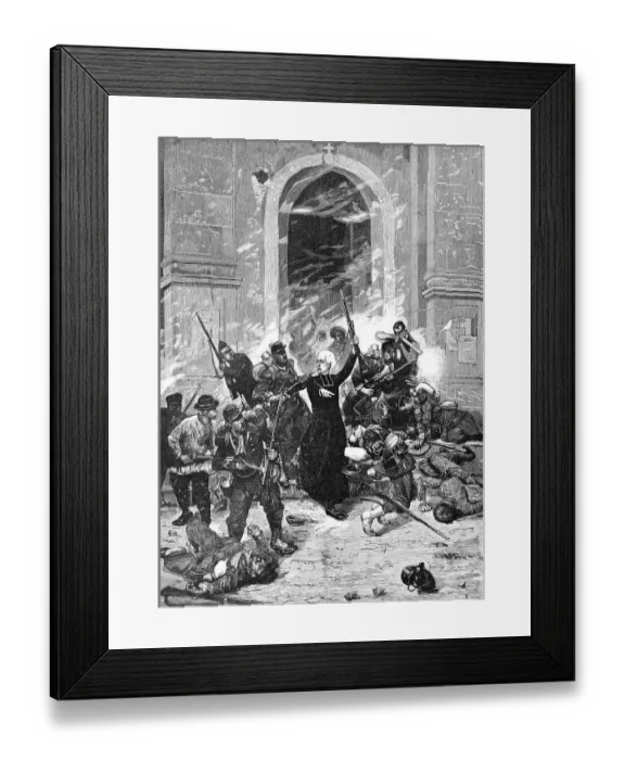 Framed Print : Battle of Bazeilles on 1 September 1870 Framed Print : Battle of Bazeilles on 1 September 1870
