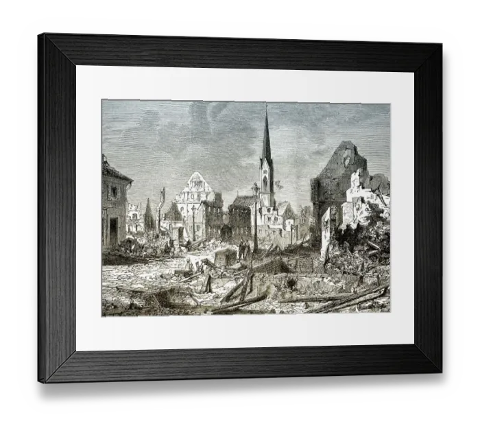 Framed Print : The ruined city of Kehl am Rhein