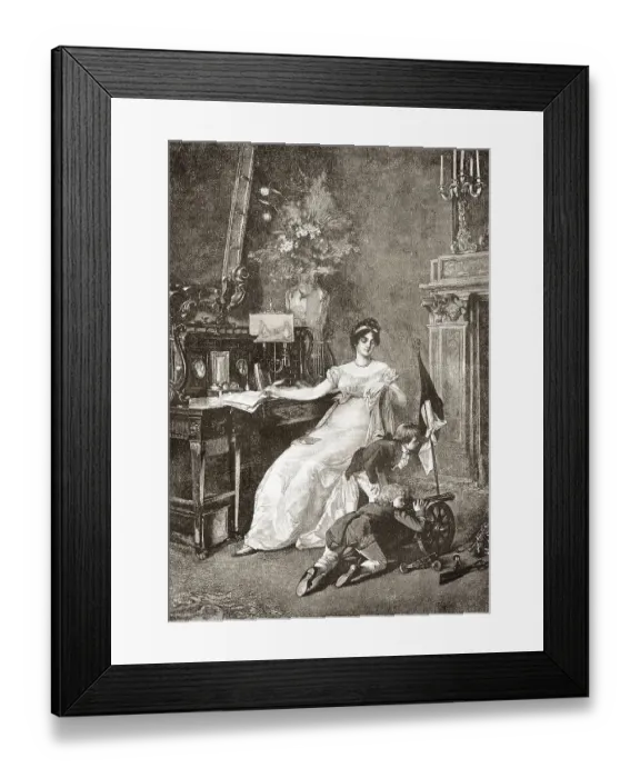 Framed Print : Historical illustration, portrait of Luise Auguste Wilhelmine Amalie of Prussia