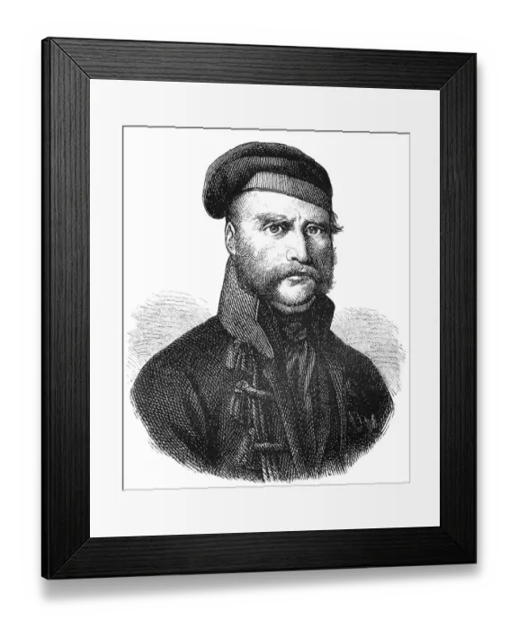 Framed Print : Historical illustration, portrait of Friedrich Wilhelm of Brunswick-Wolfenbuettel
