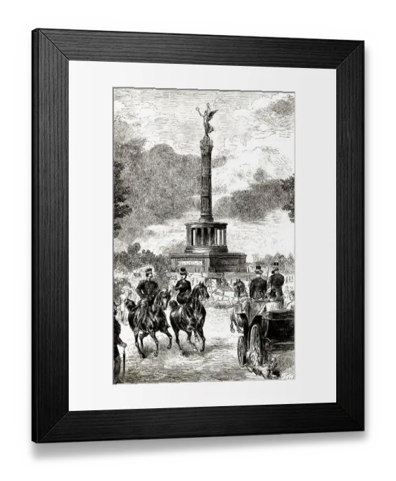 Framed Print : Siegessaeule Victory Column on Grossen Stern