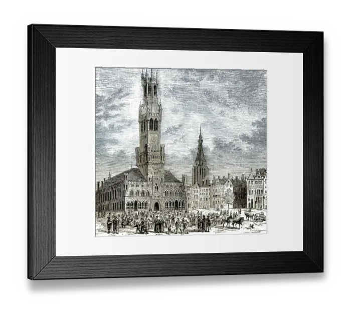 Framed Print : Historical cityscape of Bruges