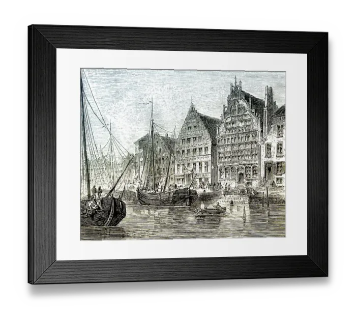 Framed Print : Historical guild houses in Ghent Framed Print : Historical guild houses in Ghent