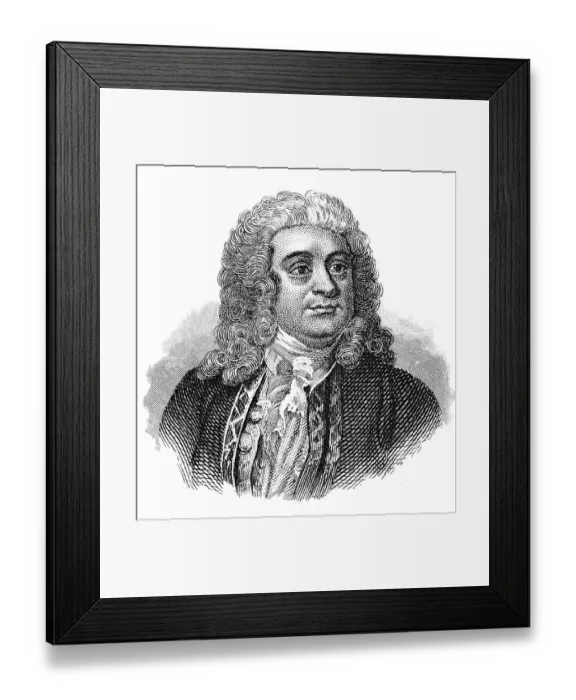 Framed Print : Portrait of Georg Friedrich Haendel or George Frideric Handel