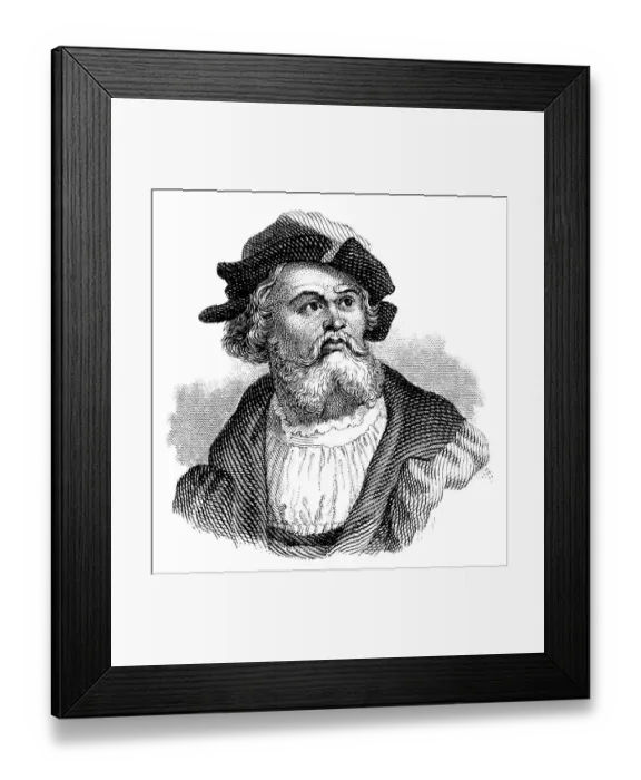Framed Print : Portrait of Lucas Cranach the Elder Framed Print : Portrait of Lucas Cranach the Elder