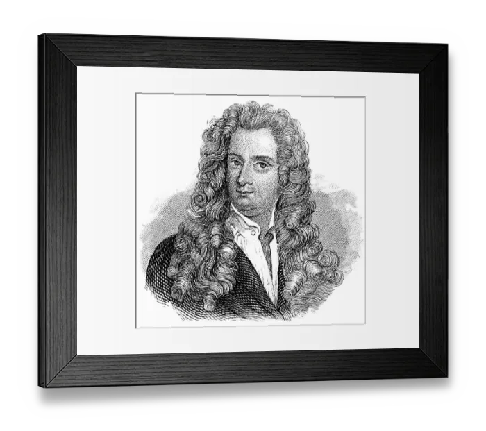 Framed Print : Sir Isaac Newton, 1642 - 1727, an English physicist and mathematician