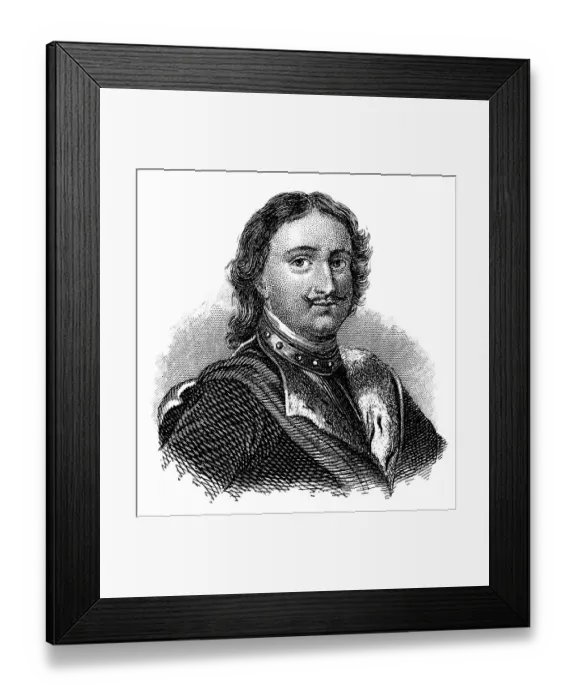 Framed Print : Portrait of Peter the Great, Peter I or Pyotr Alexeyevich Romanov