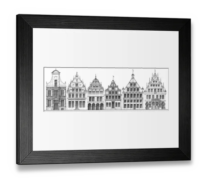 Framed Print : German Renaissance, architectural drawing