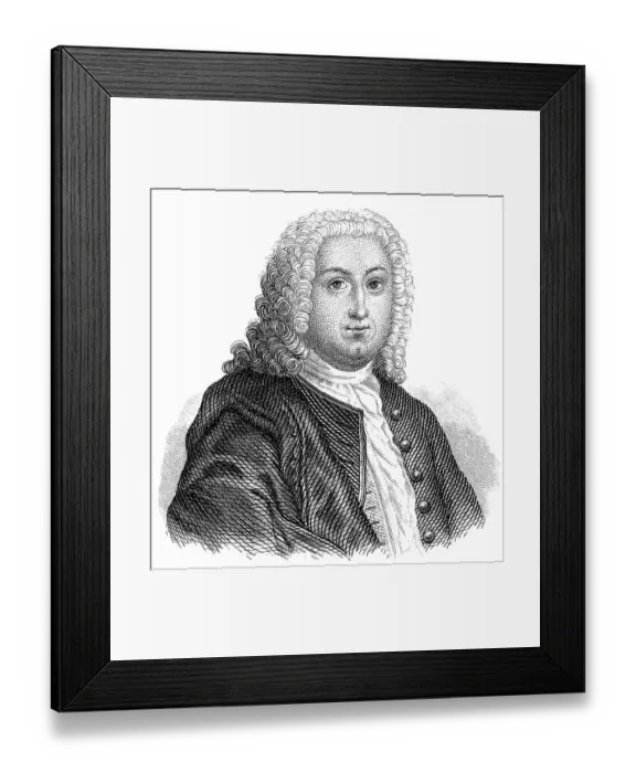 Framed Print : Portrait of Johann Christoph Gottsched