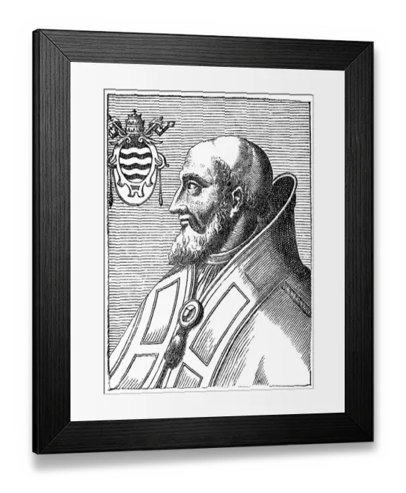 Framed Print : Pope Stephen IV, Stephan IV. or Stephanus IV; Pope from 816 to 817