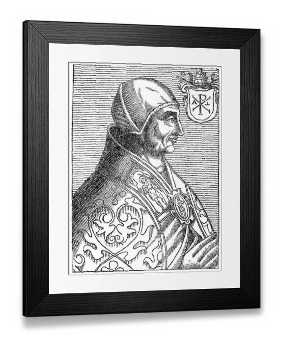 Framed Print : Pope Sergius II, pope from 844 to 847 Framed Print : Pope Sergius II, pope from 844 to 847