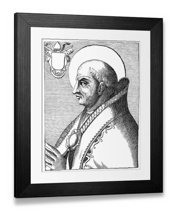 Framed Print : Pope Martin I or Martinus I, Pope from 649 to 655