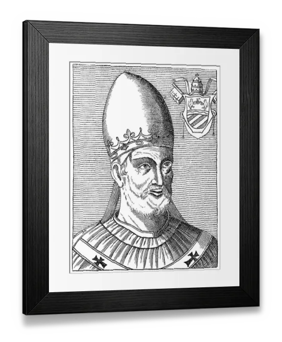 Framed Print : Pope Honorius III, 1150-1227, born as Cencio Savelli
