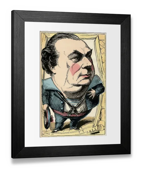 Framed Print : Louis-Francois Dumaine, a French actor