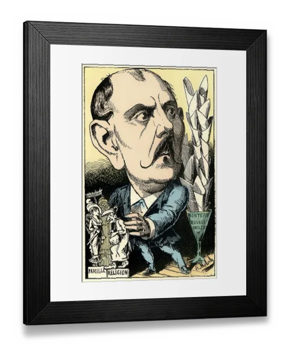 Framed Print : Xavier Henri Aymon Perrin, Count of Montepin