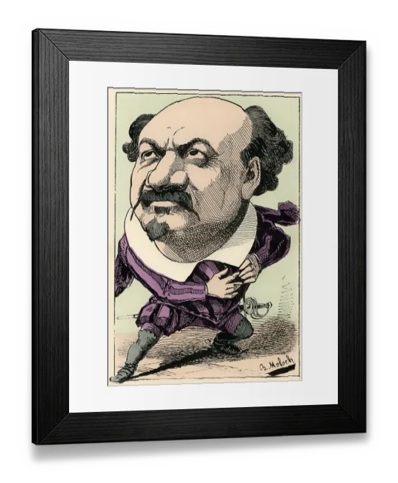 Framed Print : Pierre-Francois Villaret, a French tenor