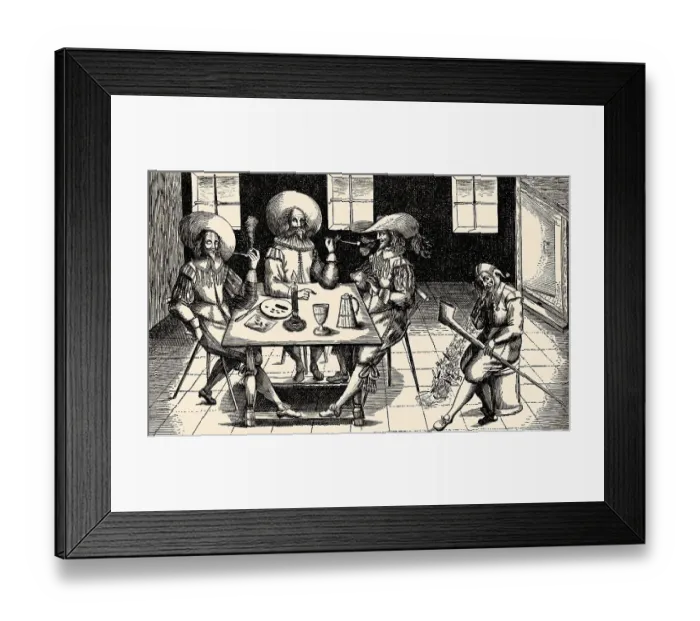 Framed Print : A leaflet against smoking, historical illustration
