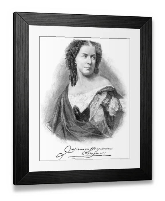 Framed Print : Johanna Jachmann-Wagner, a German opera singer