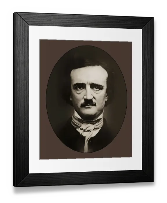Framed Print : Portrait of Edgar Allan Poe, 1809 - 1849 Framed Print : Portrait of Edgar Allan Poe, 1809 - 1849